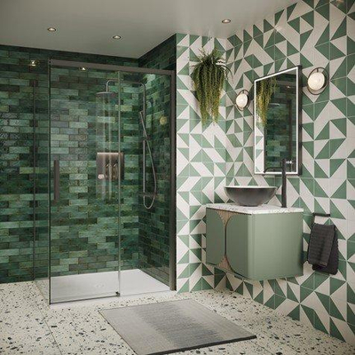 Crosswater Asura panneau latéral pour porte coulissante - 80cm - ardoise