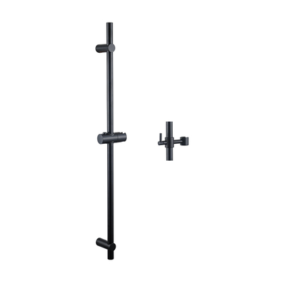 Fortifura Calvi Barre de Douche - 90 cm - support de douche - Noir Mat