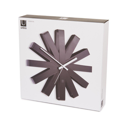 Horloge mural Umbra Ribbon 31x31x6cm acier noir