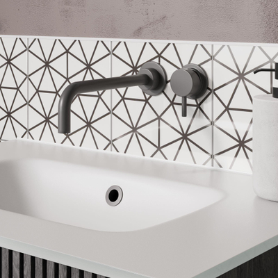 Crosswater MPRO Robinet de lavabo 2-trous Ensemble mural slate (gunmetal)