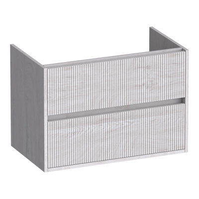 BRAUER Adore Wavy wastafelonderkast 80 2 softclose lades - greeploos - 1 sifon uitsparing - Forest Seashell