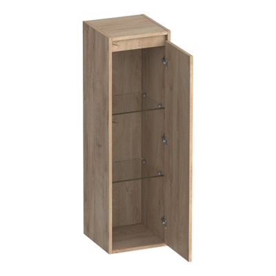 BRAUER Adore Wavy armoire haute - 120x35x35cm - 1 porte - ouverture à droite - sans poignée - Forest Wheat