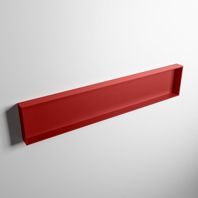 Mondiaz Easy nis 29.5x149.5x8cm voor Inbouw/opbouw 1 open vak Solid surface Fire/Fire
