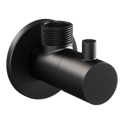 BRAUER Black Edition Robinet d'arrêt d'angle - G1/2 - flexible - Noir mat