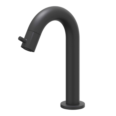IVY Bond Robinet de lavabo - courbé - sur plage - bas - Noir mat PED