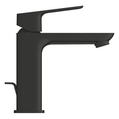 GROHE Cubeo wastafelkraan - m-size - opbouw - 1-gats - eengreeps - met trekwaste - mat zwart