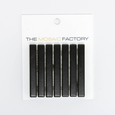 SAMPLE The Mosaic Factory Sevilla carreau mosaïque 1.2x9.2x0.8cm pour mur kitkat mini finger Céramique Mat Noir