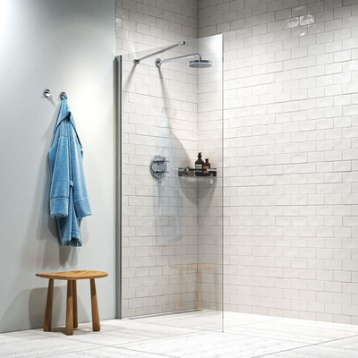 Sealskin Hooked paroi de douche à l'italienne 75x200cm verre de sécurité 6mm chrome