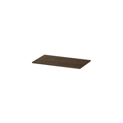 INK Topdeck Wastafelblad - 80x1.6x45cm - tbv onderkast - Eiken - Massief eiken Charcoal