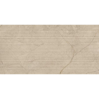 Ceralto Maniero Design Carrelage mural - 60x120cm - 9.0mm - rectifié - shade river 3d nervuré (Beige)