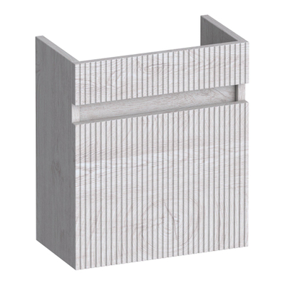 BRAUER Joy Wavy meuble sous lave-mains - 40x45x22cm - porte s'ouvrant à gauche - sans poignée - Forest Seashell
