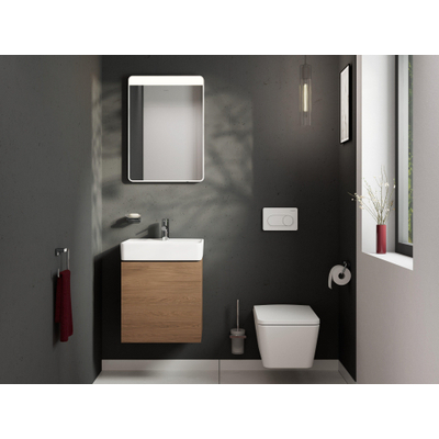 Hansgrohe Xarita Lite Q Miroir - 50x70cm - éclairage led - Horizontal - interrupteur mural - Blanc mat