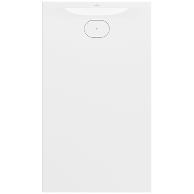 Villeroy & Boch Ecora douchebak - 140x80x3.5cm - afvoer korte zijde - white alpine (wit)