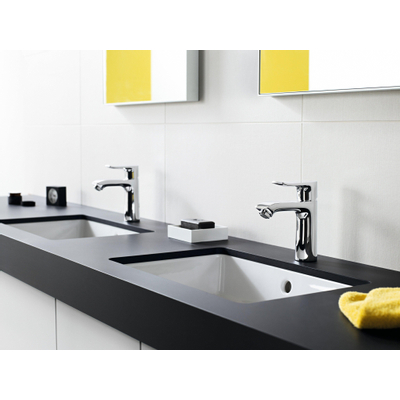 Hansgrohe Metris 1 greeps wastafelkraan - 110 met trekwaste - hoogglans chroom