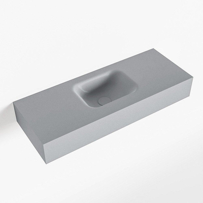 Mondiaz LEX Lave-main - 80x30x12cm - lavabo au centre - sans trou de robinet - Solid Surface - Plata