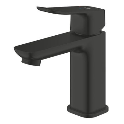 Grohe Dice Wastafelmengkraan - s-size - opbouw - koude start - klikwaste - matte black (mat zwart)