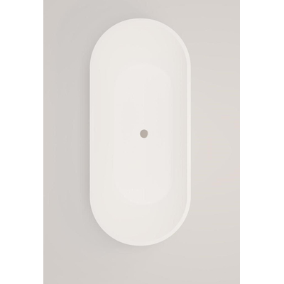 Crosstone by Arcqua Evi solid surface baignoire îlot 180x80x57 mat blanc