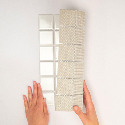 La Mosaic Factory Barcelona carreau mosaïque - 30,9x30,9cm - carrelage mural - Carré - Porcelaine Extra Blanc Brillant