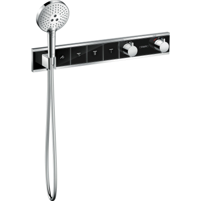 Hansgrohe RainSelect élément de finition pour robinet de douche encastré thermostatique pour 4 fonctions 59.8x90cm noir/chrome