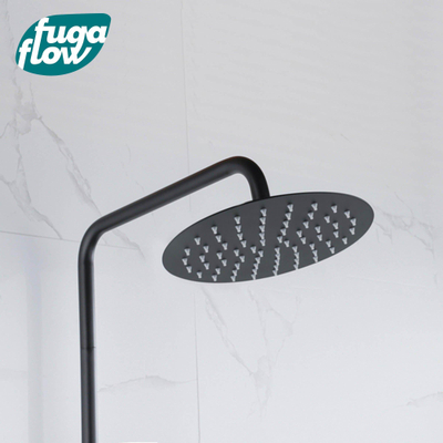 FugaFlow Efficiente Sobrado regendoucheset met thermostaat hoofddouche 20cm handdouche 3 standen zwart