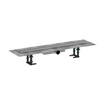 Hansgrohe RainDrain Compact Caniveau de douche - 70cm - installation à ras - brushed stainless steel