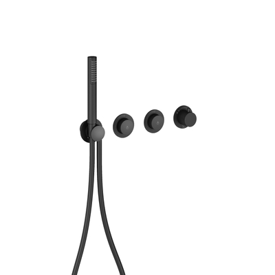 Crosswater Module MRPO Push 2 robinet encastré - douche - avec douchette à main - noir mat