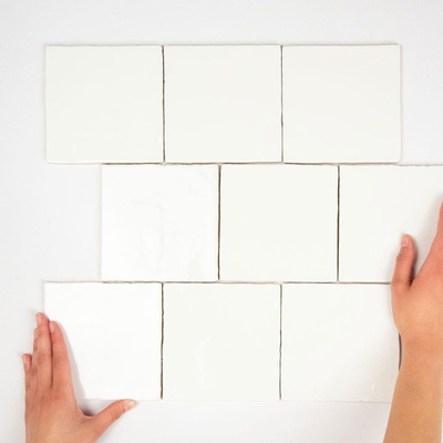 Terravito Viondo wandtegel - 13x13cm - 8mm - vierkant - glans wit