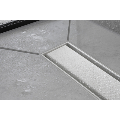 Hansgrohe RainDrain Match Douchegoot - 100cm - hoogte verstelbaar frame - mat wit