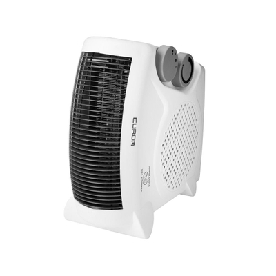 Eurom VK 2001 Chauffage soufflant 2000 watts position debout couchée 12x24x24.7cm Blanc