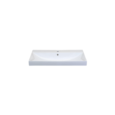 H&R Badmeubelen Just Wastafel - 81x46x7.5cm - 1 kraangat - keramiek wit
