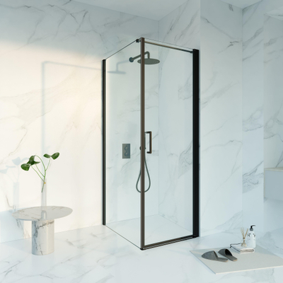 Fortifura Galeria Douchecabine - 70x90x200 - Profiel veiligheidsglas - antikalk - mat zwart