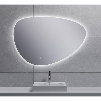 Wiesbaden Uovo miroir ovale avec LED, dimmable et chauffage miroir 100 cm