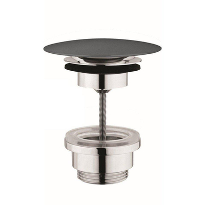 Royal plaza Kolor opzetfontein rond 24cm + Margarita pop up plug 1 1/4" antraciet
