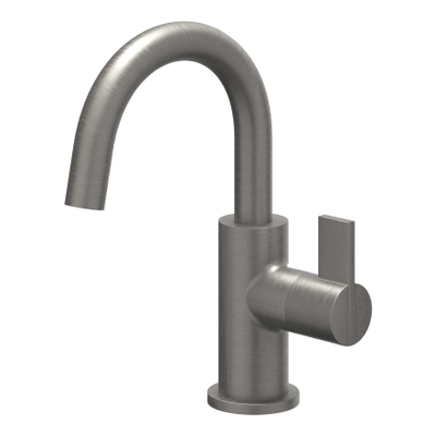 IVY Pact Robinet de lavabo - posé - hauteur moyenne - bec pivotant - Metal black brossé PVD