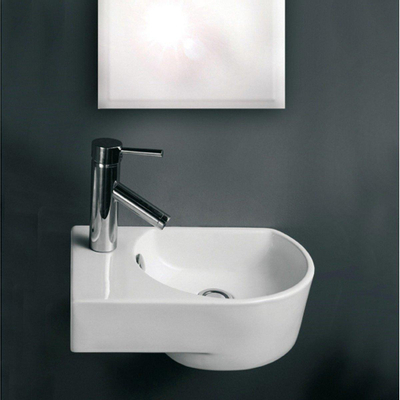 GO by Van Marcke Flexy lave-mains gauche 41x27x14.2cm porcelaine 1 trou pour robinet blanc