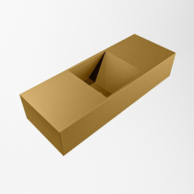 Mondiaz TYNE Fontein - 60x23x12cm - wasbak midden - zonder kraangaten - solid surface - Oro
