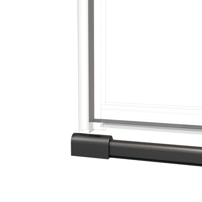 Fortifura Galeria Douchecabine - 100x120x200cm - scharnieren - deurgreep - vlak - gesatineerd veiligheidsglas - Geborsteld gunmetal PVD (Antraciet)