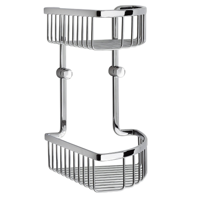 Smedbo Sideline Panier de douche - 30x20x20cm - 2 niveaux - modèle d'angle - chrome