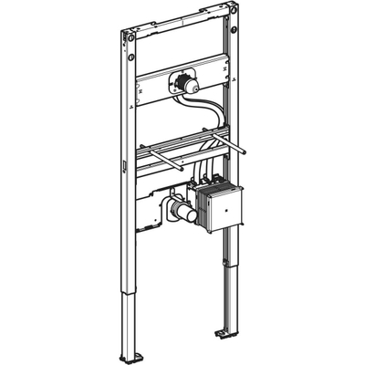 Geberit Duofix element wastafel - 112cm wandkraan inbouw functiebox - blauw