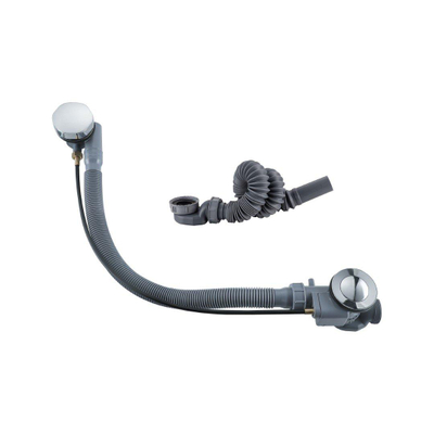 Fortifura Calvi Ensemble bonde de baignoire - commande rotative - chrome