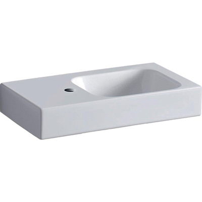 Geberit Icon lavabo fonteint 53x31x13.5cm 1 bassin 1 trou de robinet Gauche sans trop-plein Céramique Blanc brillant