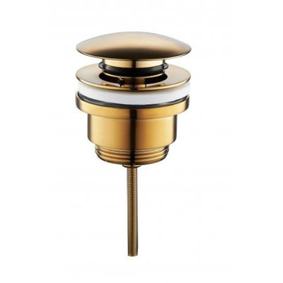 Wiesbaden Unimatch Clickwaste afvoerplug 5/4" - PVD - geborsteld messing (goud)