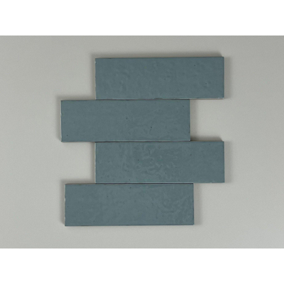 ÉCHANTILLON Terravito Nocino carreau mural - 6x18,6cm - Powder Blue brillant (bleu)