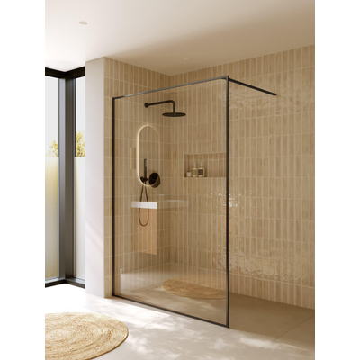 Riho Define inloopdouche - 140x200cm - helder glas met frame - 6mm - mat gunmetal