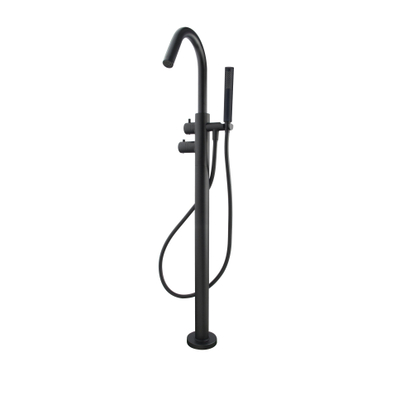 Wiesbaden Caral mitigeur thermostatique bain - sur pied - avec douchette - noir mat