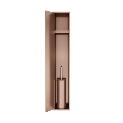 Hotbath &MORE Inbouw nis & borstelgarnituur - 16x60x12.6 cm - PVD - geborsteld koper