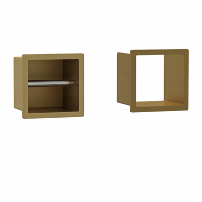 FugaFlow Eccelente Acces Porte-rouleau de réserve et de papier toilette encastré - Laiton brossé PVD (Or)