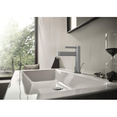 Hansgrohe Finoris wastafelkraan - model 110 - coolstart - met trekwaste - chroom