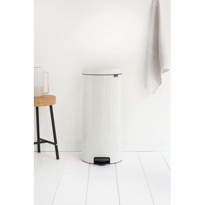 Brabantia NewIcon Pedaalemmer - 30 liter - kunststof binnenemmer - wit