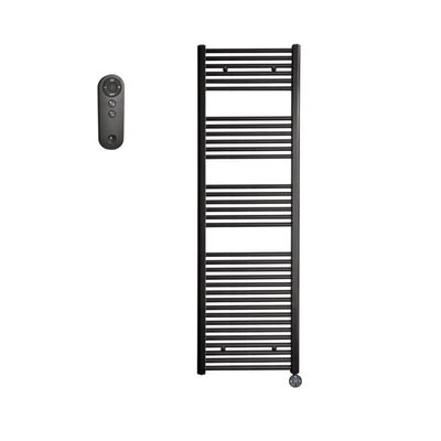 Sanicare HVS Elektrische Radiator - 172x60cm - 1127W - met afstandsbediening - thermostaat - zwart - rechtsonder - mat zwart